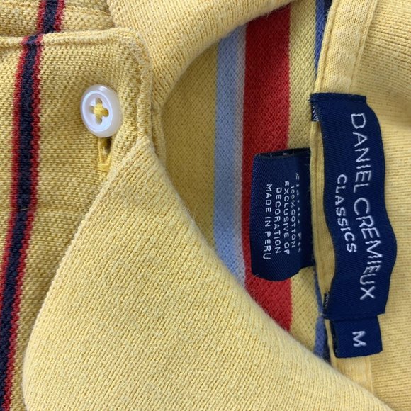Daniel Cremieux Medium Yellow Polo Shirt Striped S - Picture 3 of 4